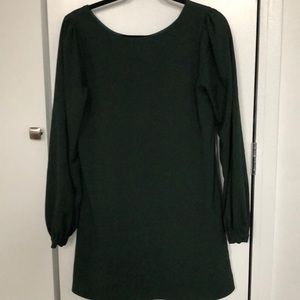 Forest green long sleeve dress